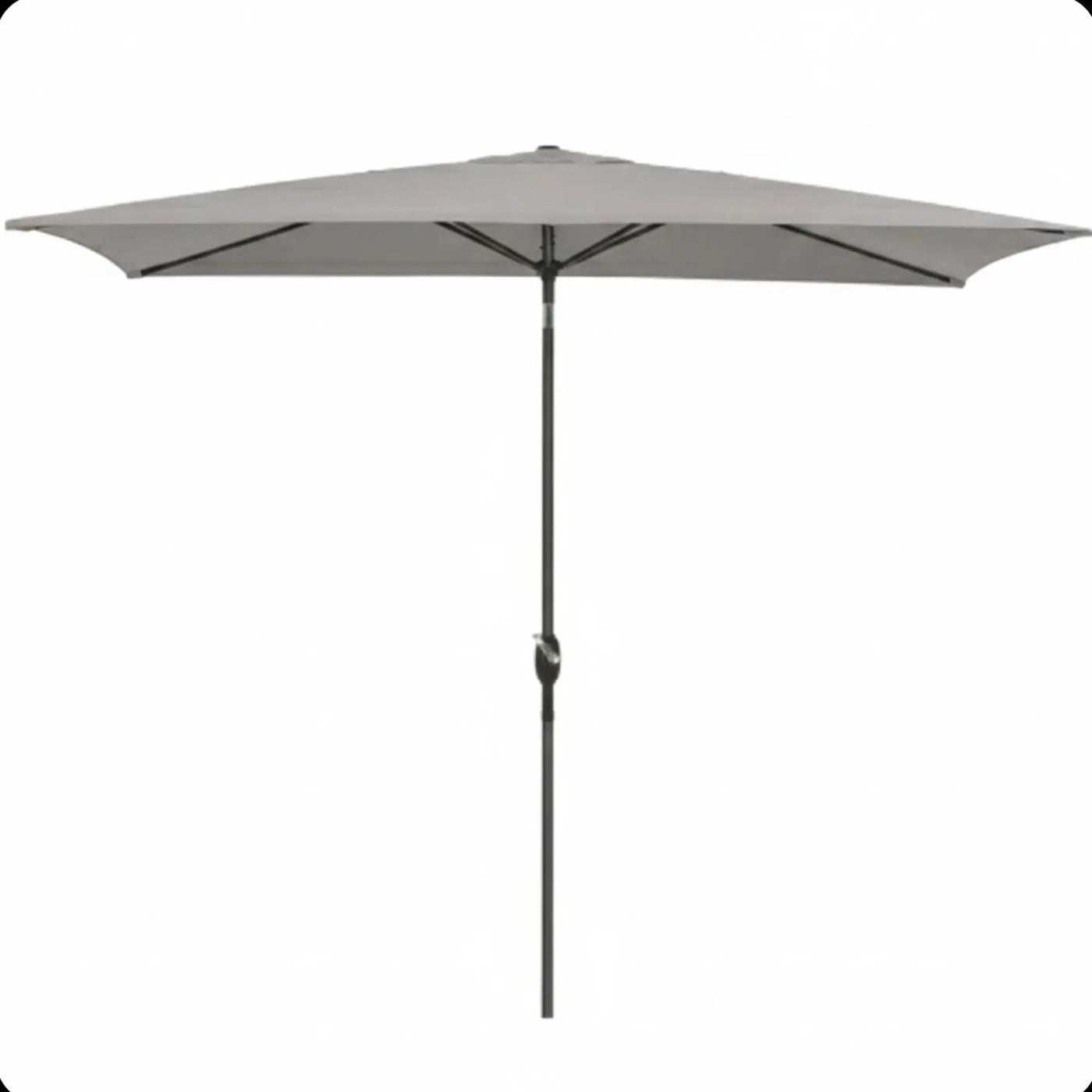 Rectangular Patio Umbrella With Crank Tilt, Polyester UV-Resistant Canopy by HouseOfZazla