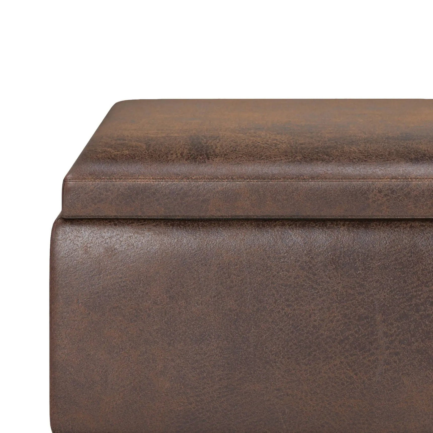 Owen - Tray Top Small Coffee Table Upholstered Storage Ottoman by HouseOfZazla