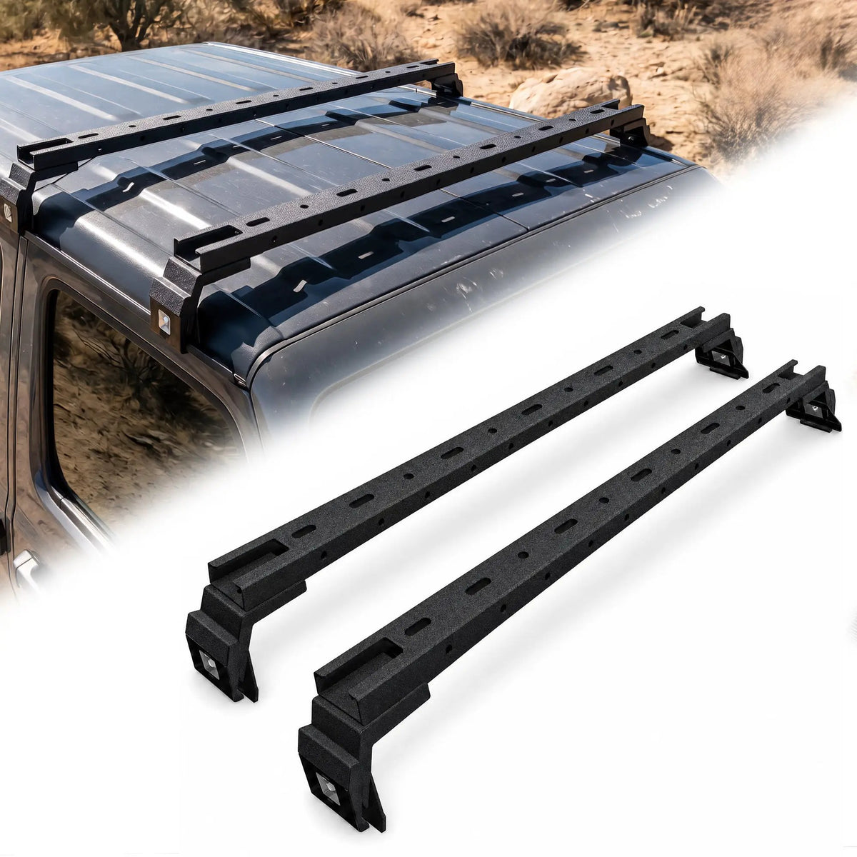 Roof Rack Cross Bars for Jeep Wrangler & Gladiator by HouseOfZazla