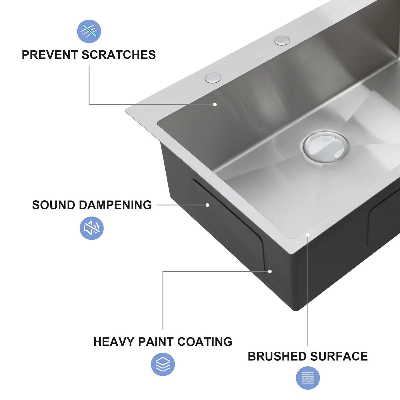 Drop In Kitchen Sink With Pull Down Faucet And Soap Dispenser by HouseOfZazla