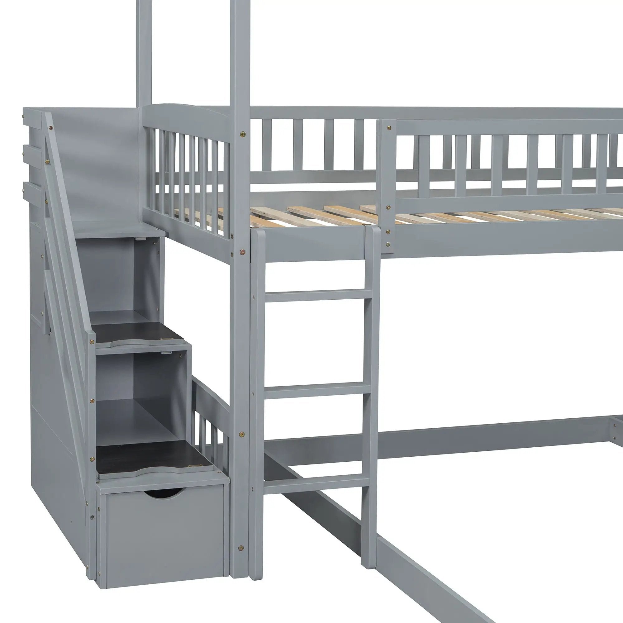 House Bunk Bed With Slide by HouseOfZazla