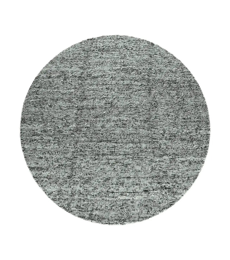 Large Round Indian Rug 11x11, Teal, Vintage Handmade Wool Carpet by Jewel Rugs