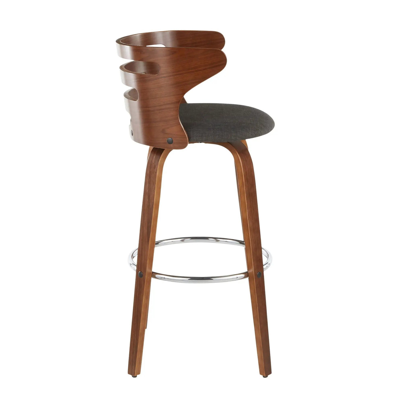 Cosini - Mid Century Modern Fixed Height Barstool With Swivel (Set of 2) by HouseOfZazla