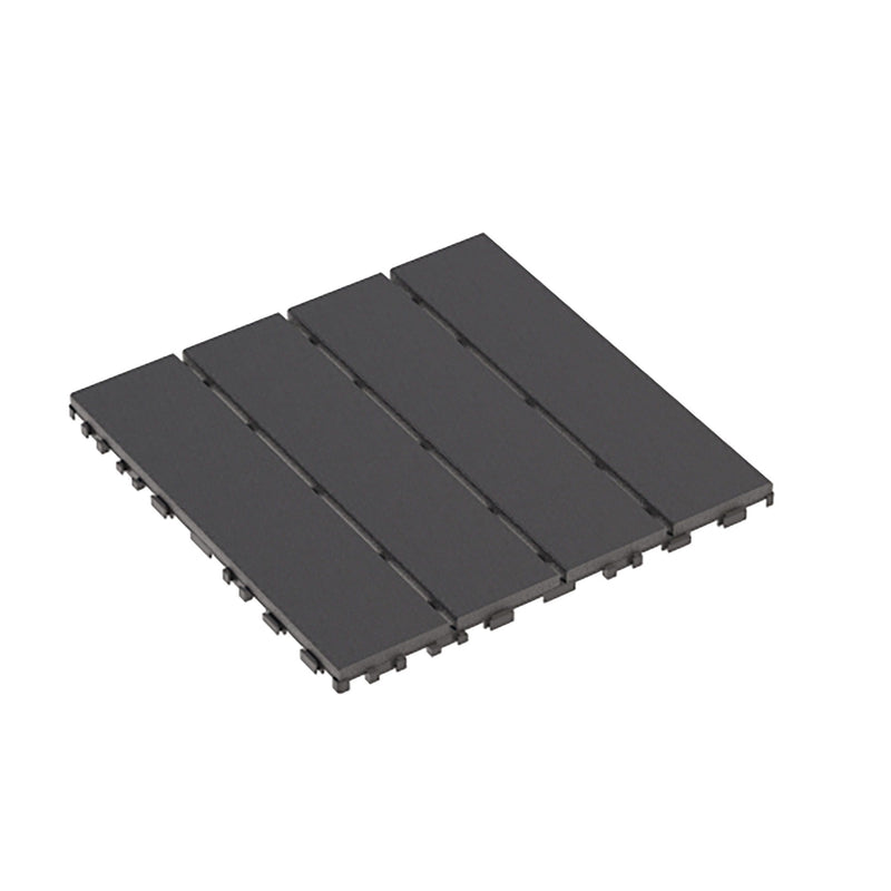Plastic Interlocking 44 Pack Patio Deck Tiles, Square Waterproof Outdoor All Weather Use by HouseOfZazla