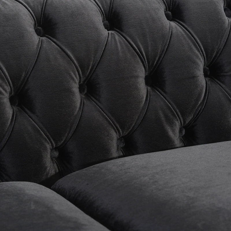 Chesterfield Style 3 Seater Sofa With Deep Button Tufting by HouseOfZazla