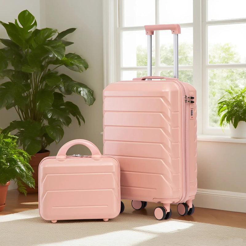 2-Piece ABS Spinner Wheel Luggage Set with Combination Lock by HouseOfZazla
