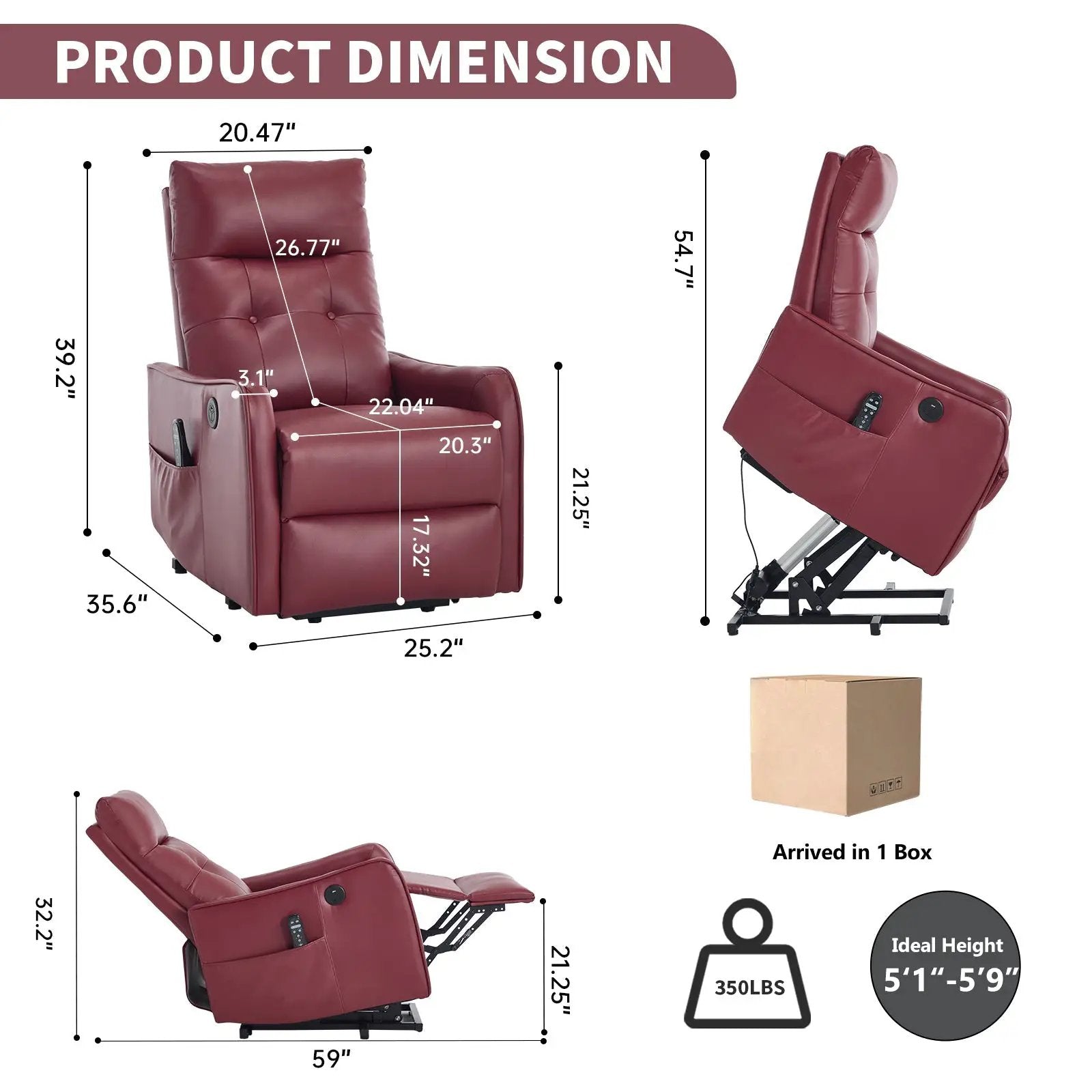 Comfortmax Single Motor Lift Recliner Chair by HouseOfZazla