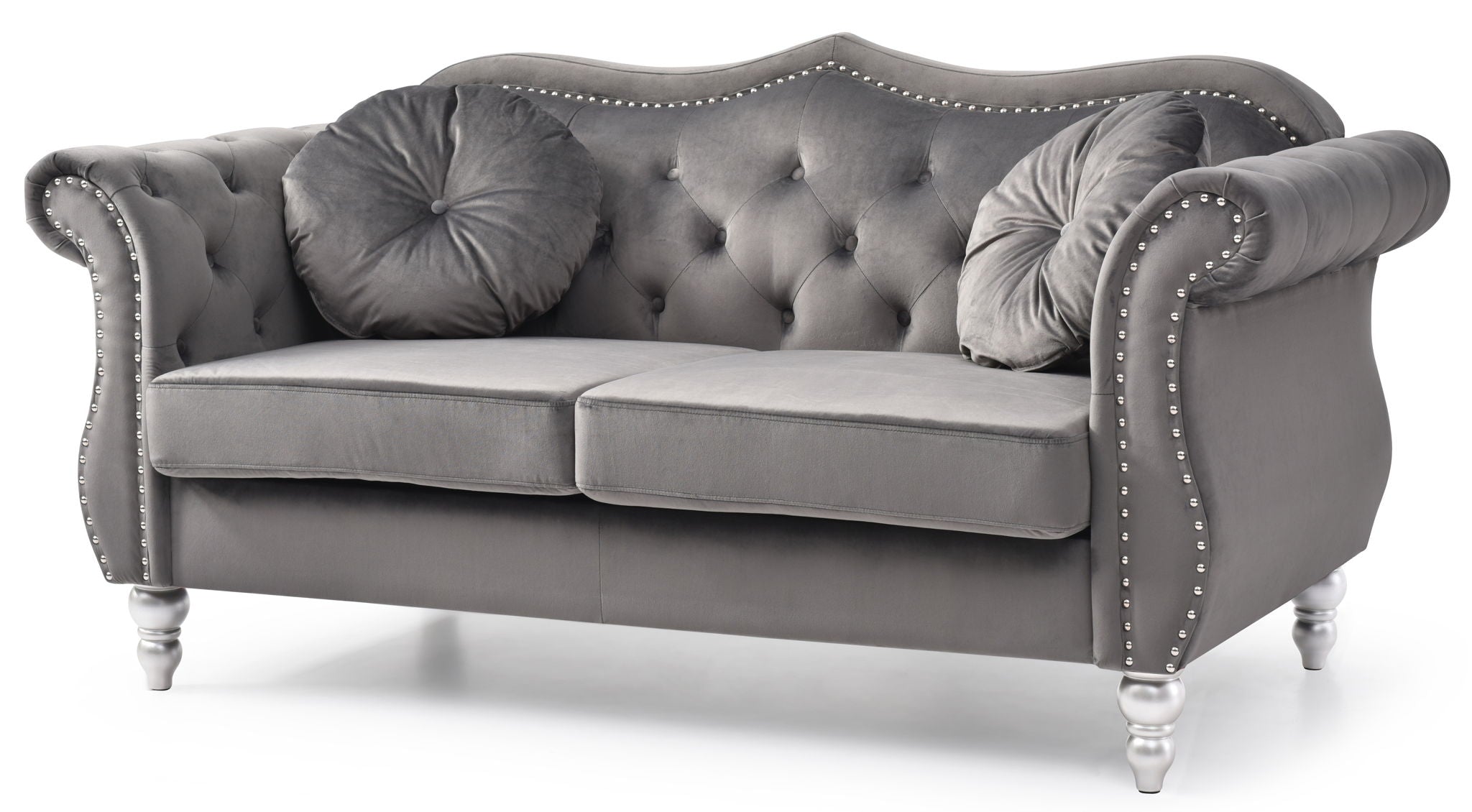 Stylish Flared Arm Loveseat by HouseOfZazla