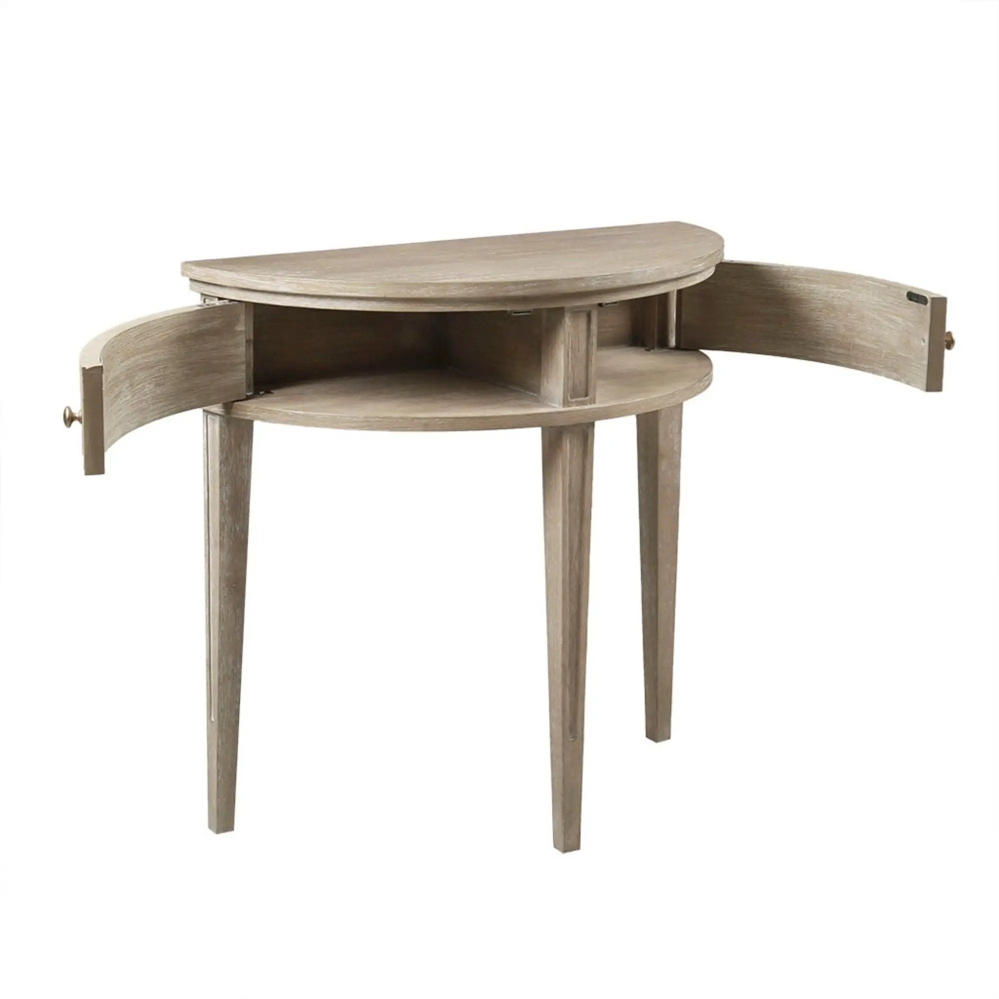 Vintage Inspired Storage Console Table With Fluted Doors by Unique Piece Furniture