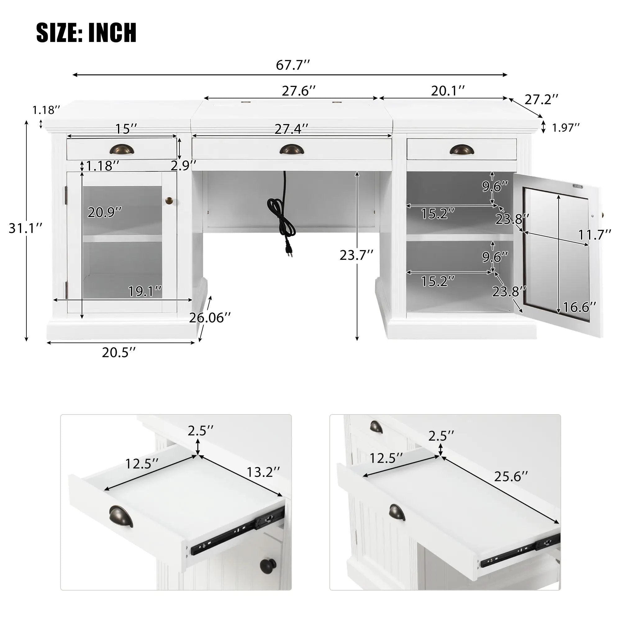 67" Modern Executive Desk by HouseOfZazla