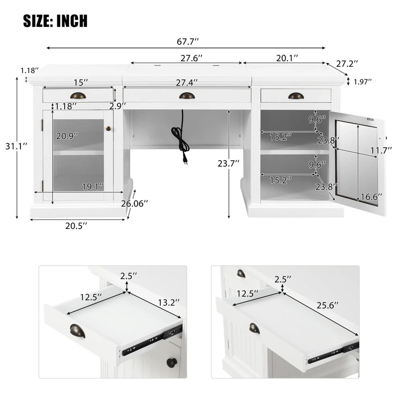67" Modern Executive Desk by HouseOfZazla