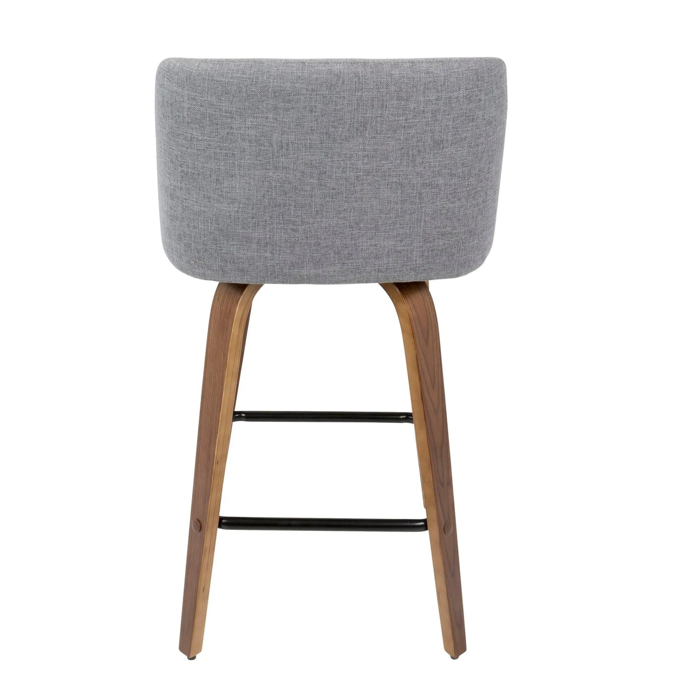 Toriano - Mid Century Modern Fixed Height Counter Stool & Square Footrest (Set of 2) by HouseOfZazla