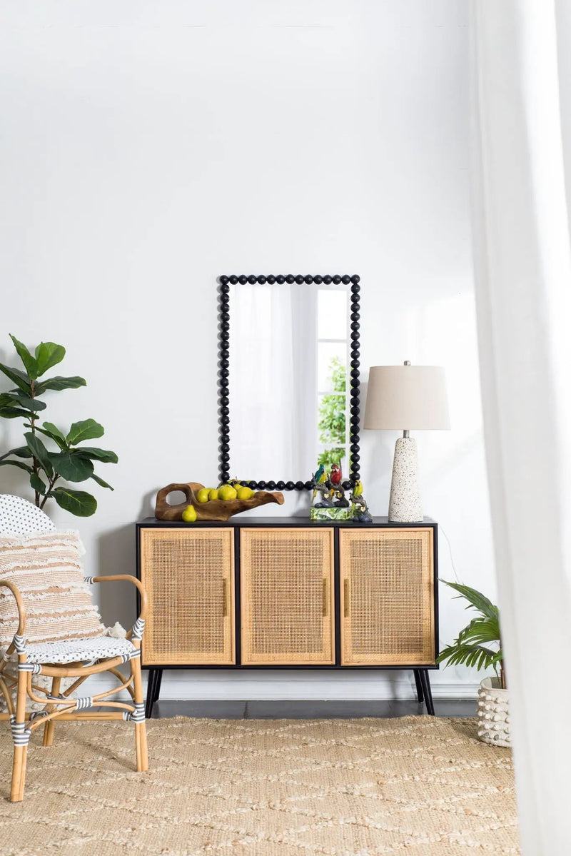 Rectangle Mirror, Wall Mirror For Living Room Bedroom Entryway - Black by Unique Piece Furniture