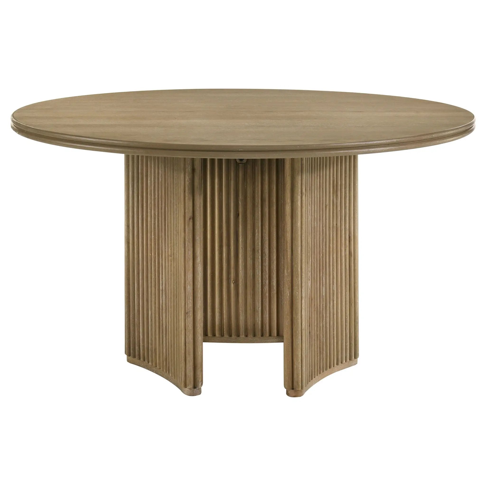 Adina 5-piece Round Dining Table Set Distressed Light Brown by Unique Piece Furniture