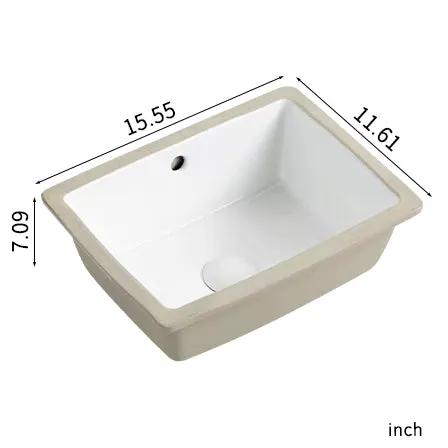 16 Inch Rectangle Undermount Bathroom Sink by HouseOfZazla