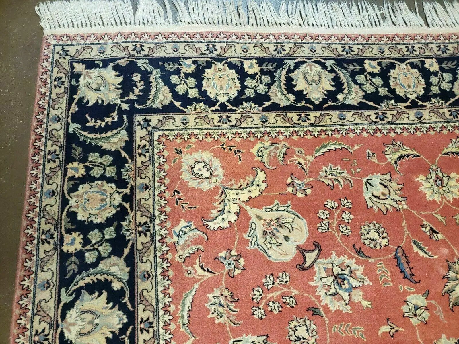 6' X 9' Vintage Fine Oriental Floral Handmade Wool Rug Vegetable Dyes Red Nice by Jewel Rugs