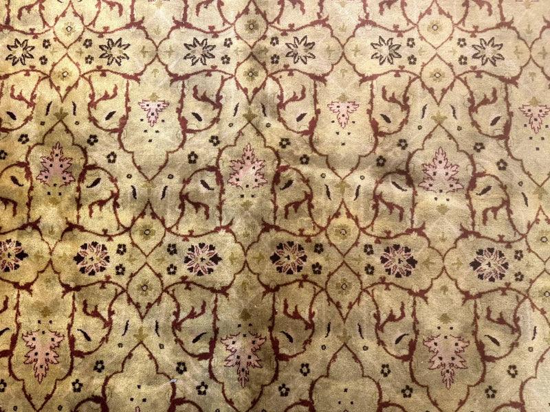 Pak Persian Rug 8x10, Allover Pattern, Gold-Tan, Fine 200 KPSI by Jewel Rugs