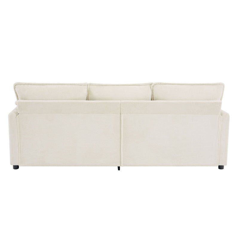 Modern 3 Seater Sofa With Side Storage Pockets For Living Room by HouseOfZazla
