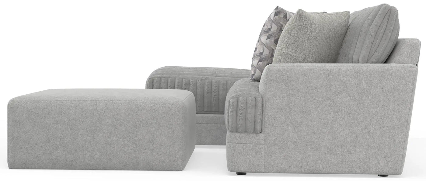 Titan - Sectional With Comfort Coil Seating, Cocktail Ottoman And Accent Pillows Included by Unique Piece Furniture