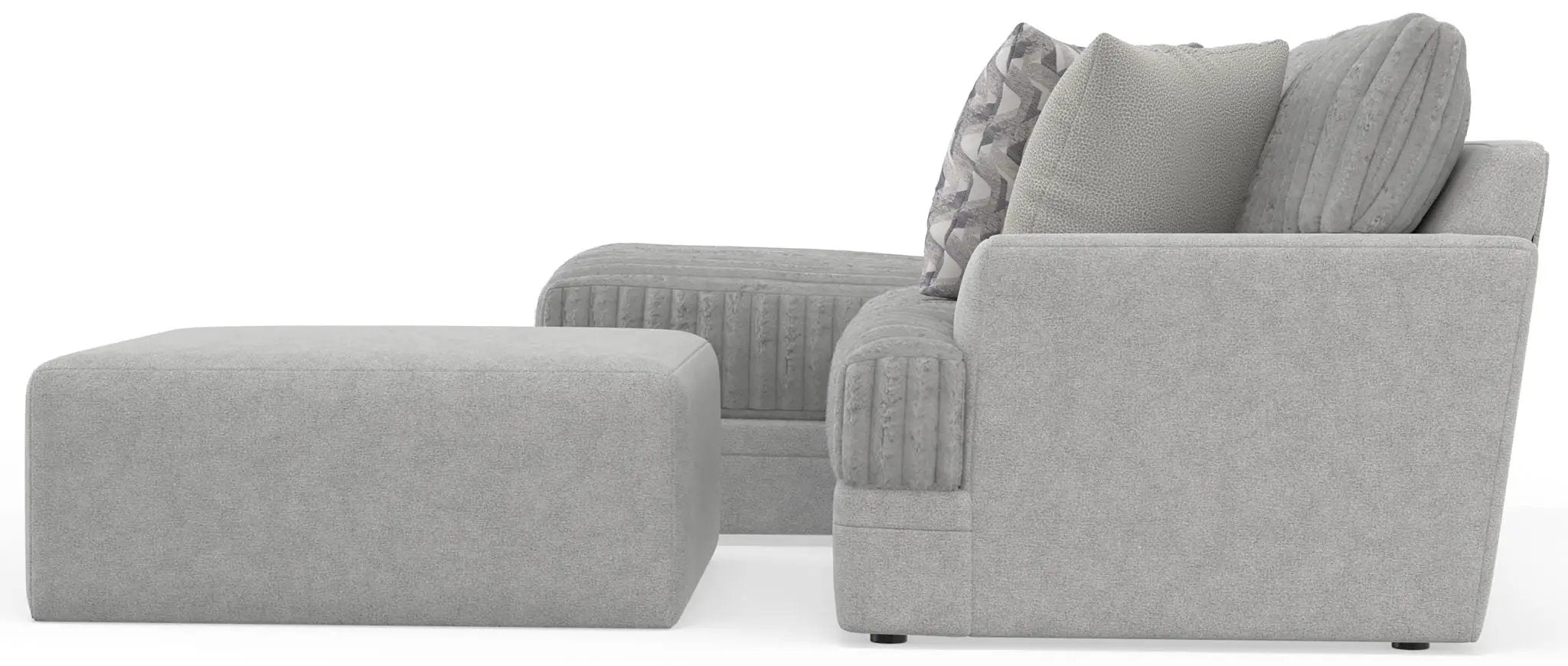 Titan - Sectional With Comfort Coil Seating, Cocktail Ottoman And Accent Pillows Included by Unique Piece Furniture
