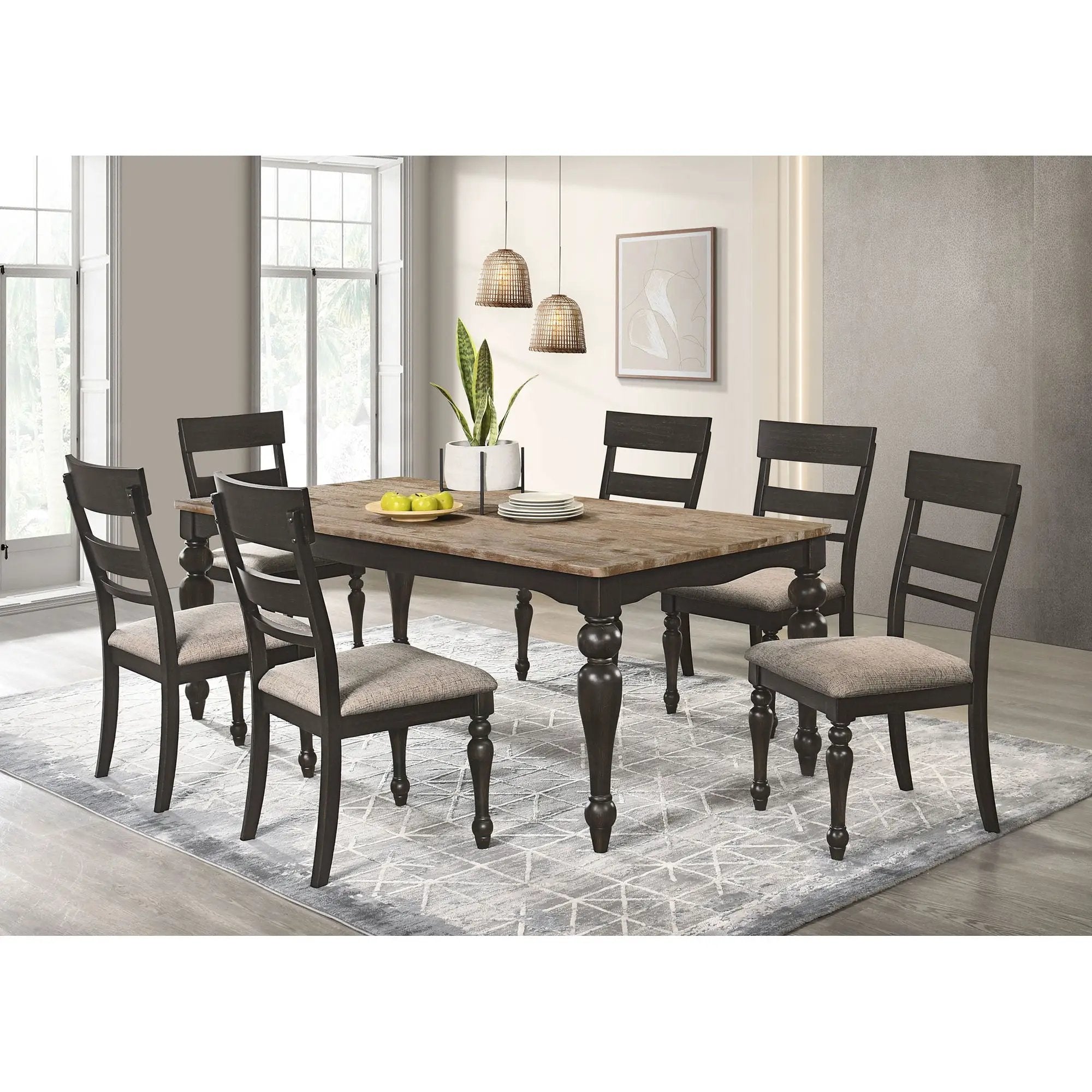 Kavita - Dining Side Chair (Set of 2) - Charcoal by HouseOfZazla
