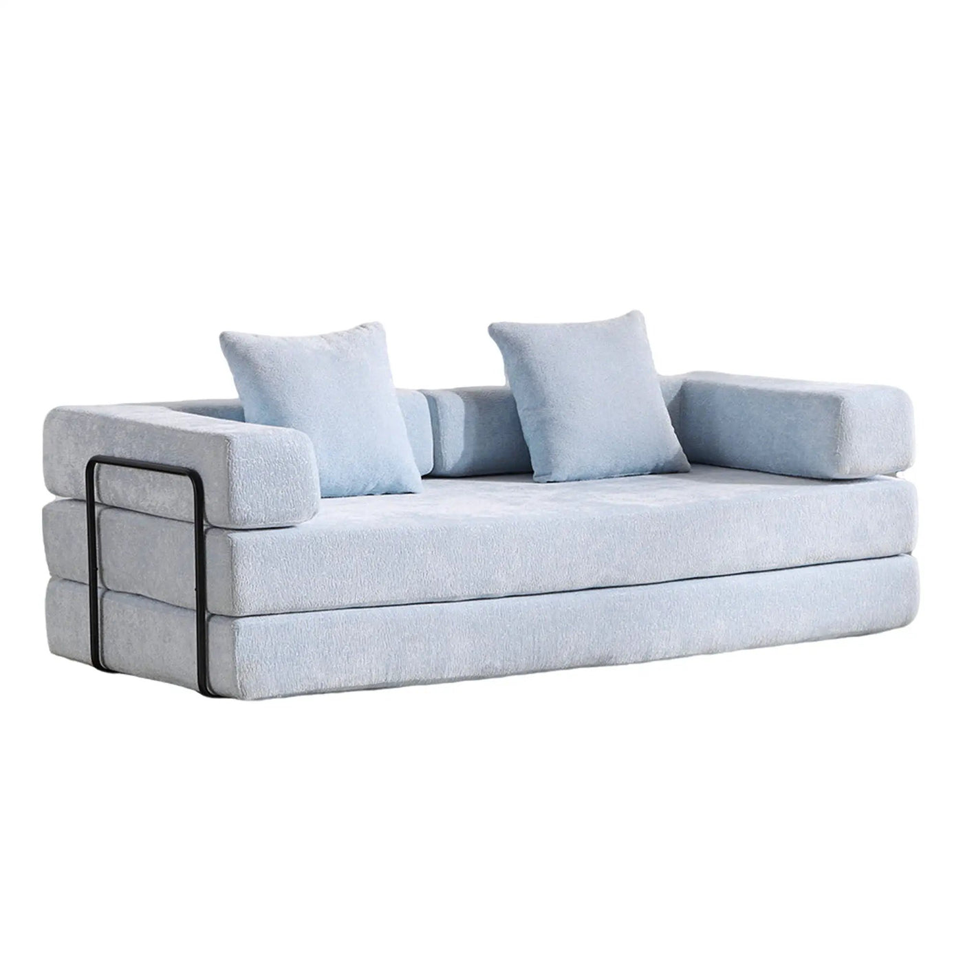 Convertible Floor Sofa Bed With Pillow Back Support Armrest by HouseOfZazla