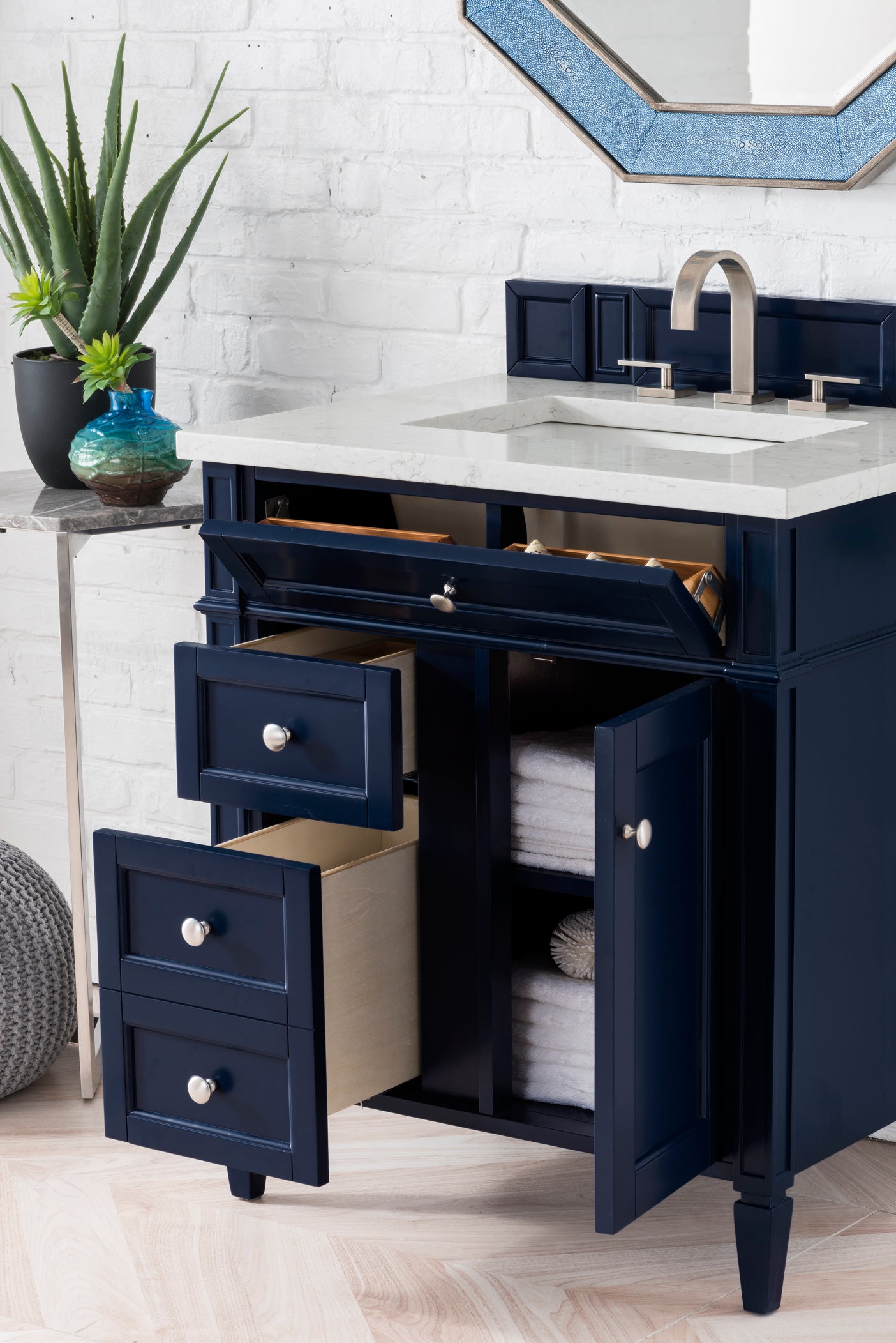 James Martin Brittany 30" Single Bathroom Vanity, Victory Blue, view 29