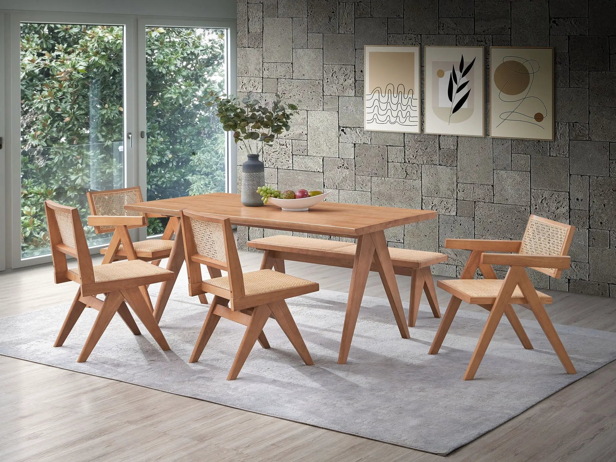 Velentina - Rattan Side Chair (Set of 2) - Natural by Unique Piece Furniture