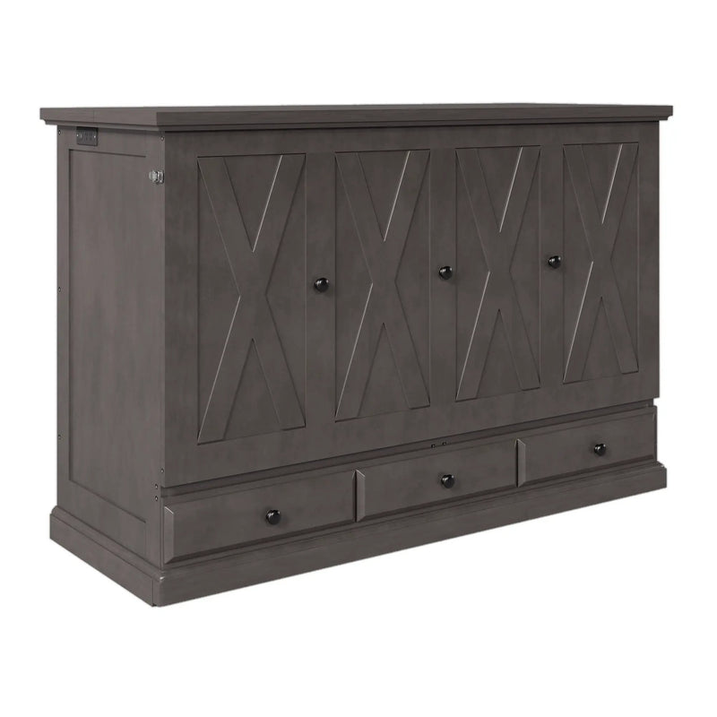 Murphy Bed Chest Cube Cabinet With Charging Station And Large Storage Drawer by HouseOfZazla