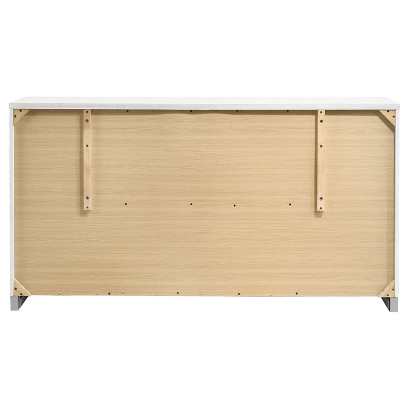 Felicity 6-drawer Dresser White High Gloss by Unique Piece Furniture