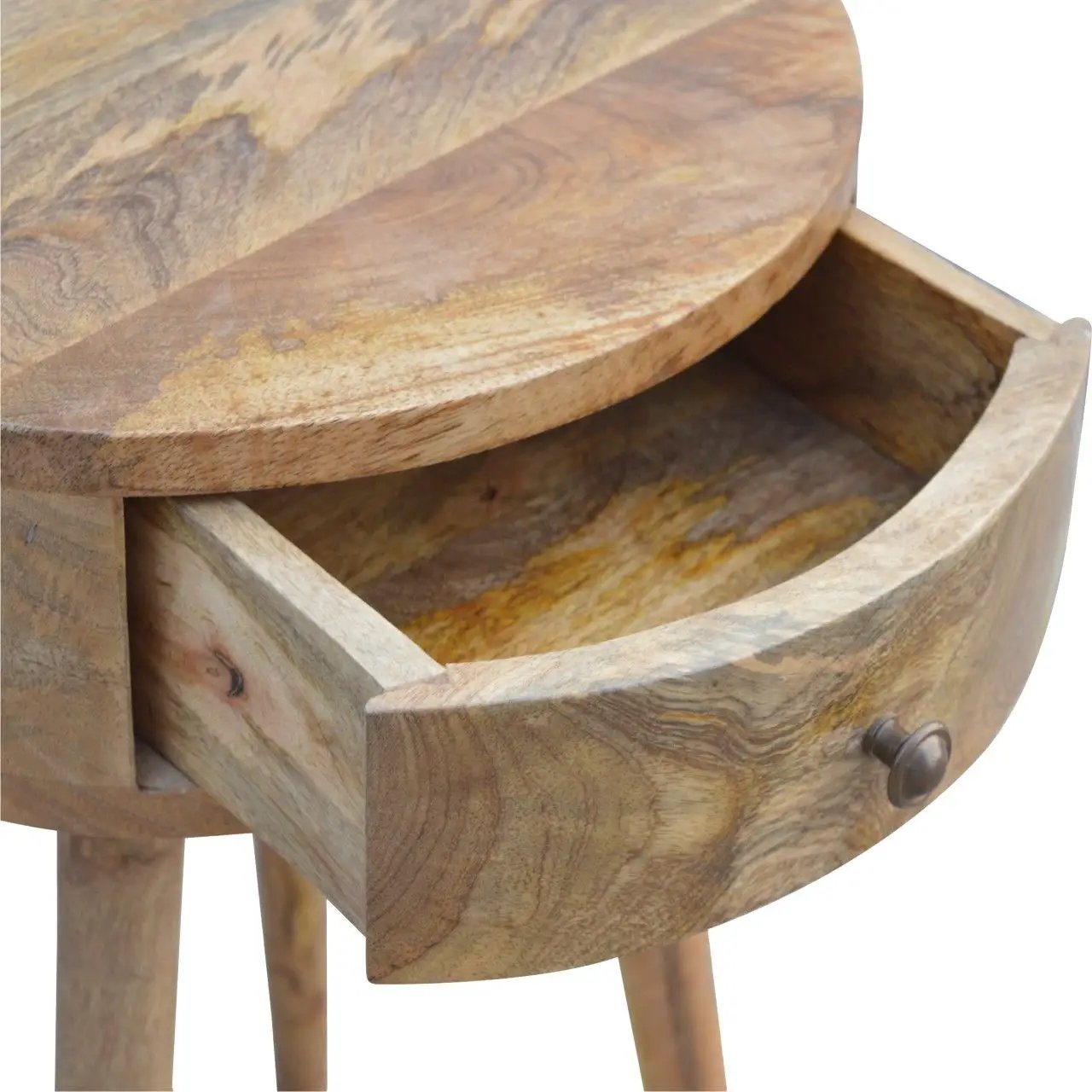 Nordic Chestnut Circular Nightstand by Unique Piece Furniture