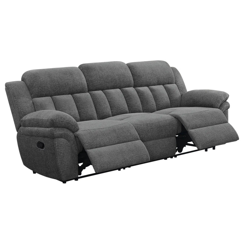 Bahrain Upholstered Motion Sofa Charcoal by Unique Piece Furniture