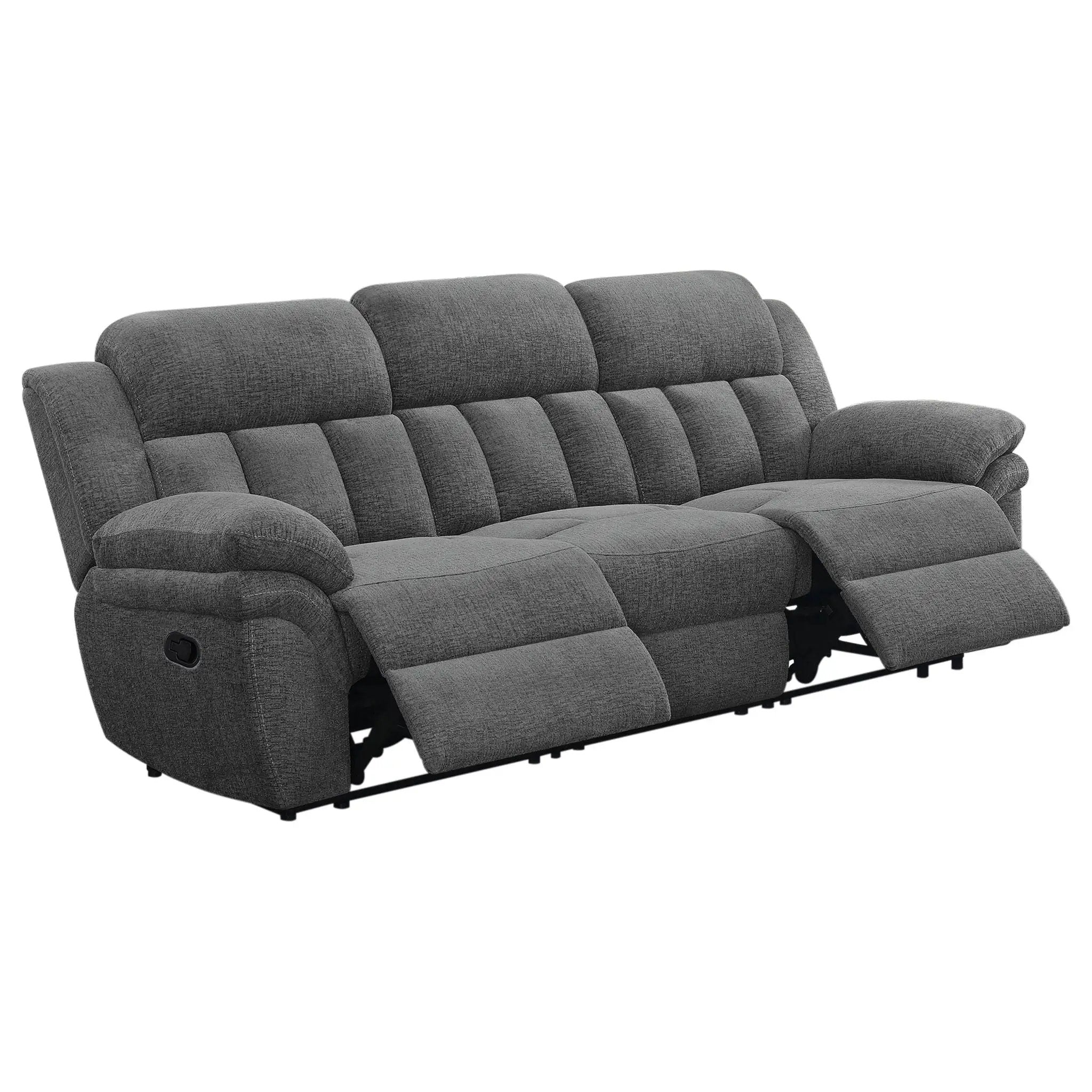 Bahrain Upholstered Motion Sofa Charcoal by Unique Piece Furniture
