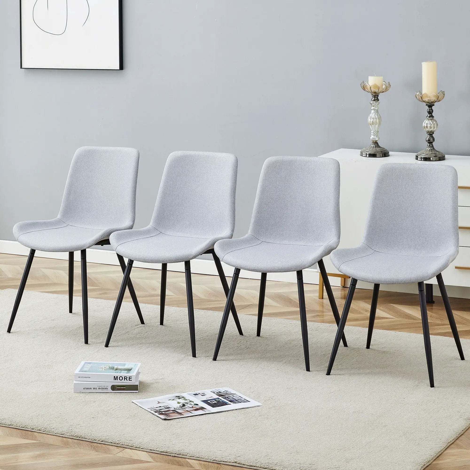 Modern Medieval Style Restaurant Cushioned Chairs With Suede Backrests by Unique Piece Furniture