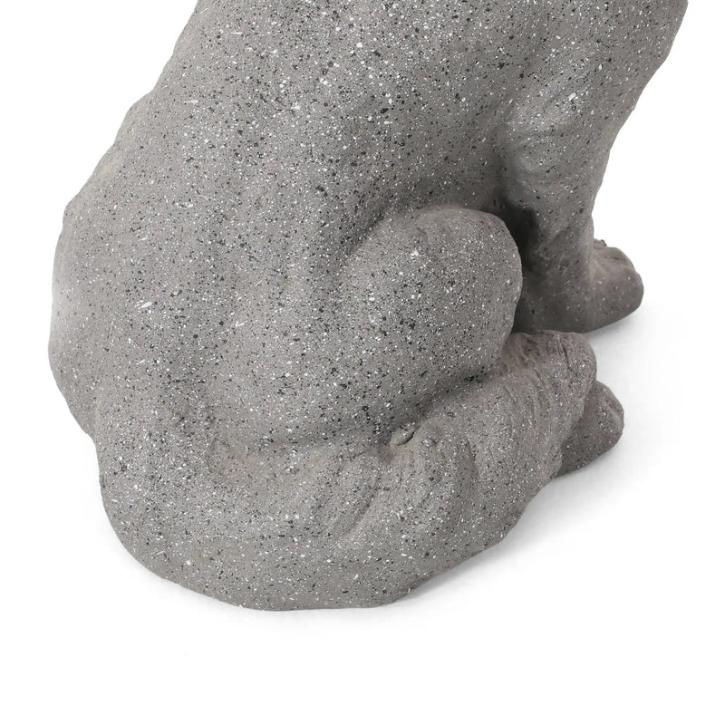 MGO Dog Statue, Outdoor Stone Gray by HouseOfZazla