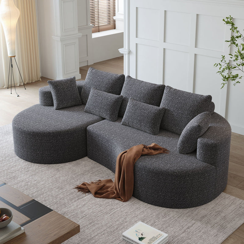 Curved Oversized Sectional Sofa With Extra Deep Seat by HouseOfZazla