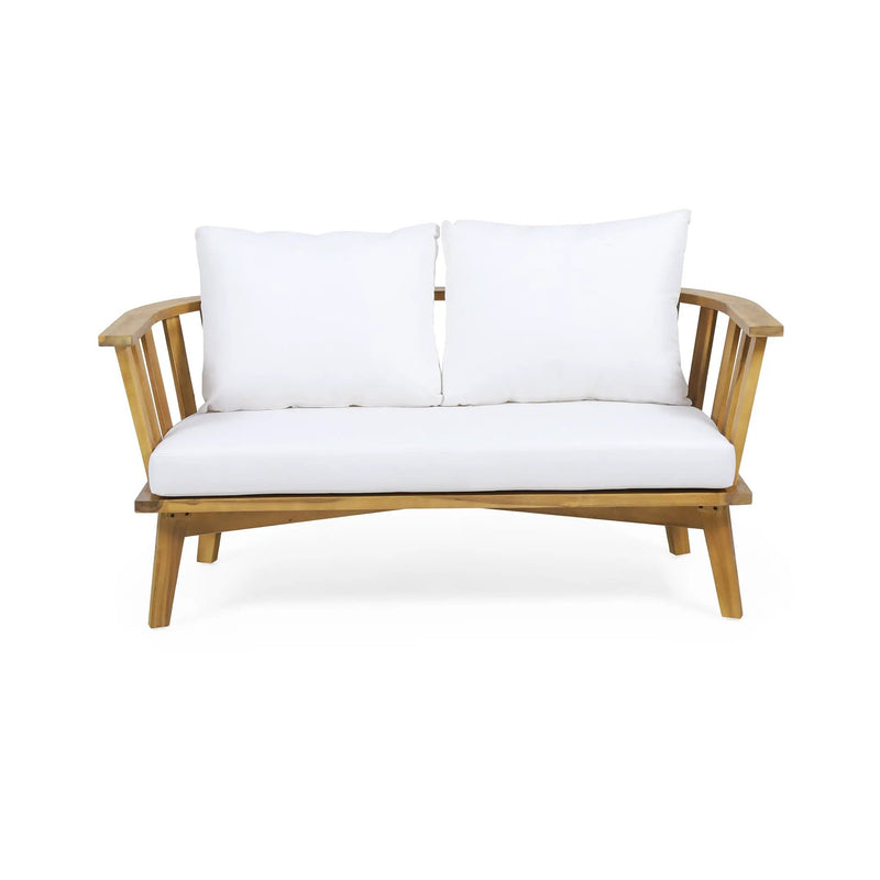 4-Pieces Acacia Wood Patio Furniture Set with Cushions by HouseOfZazla