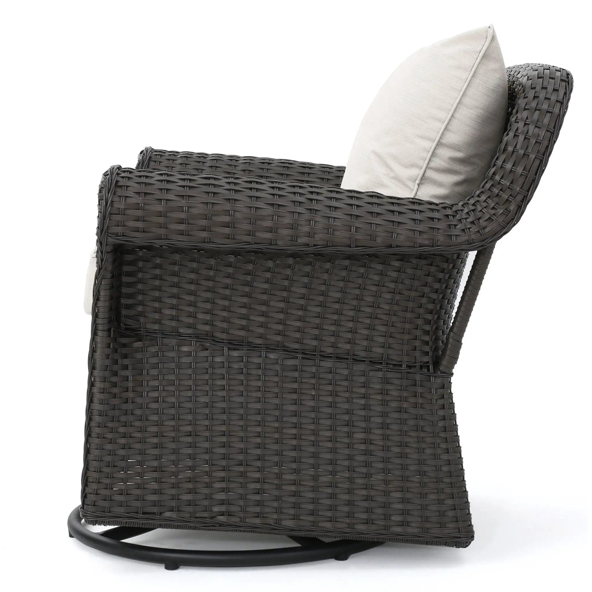 Amaya Outdoor Swivel Rocker Chair with Water Resistant Cushions by HouseOfZazla