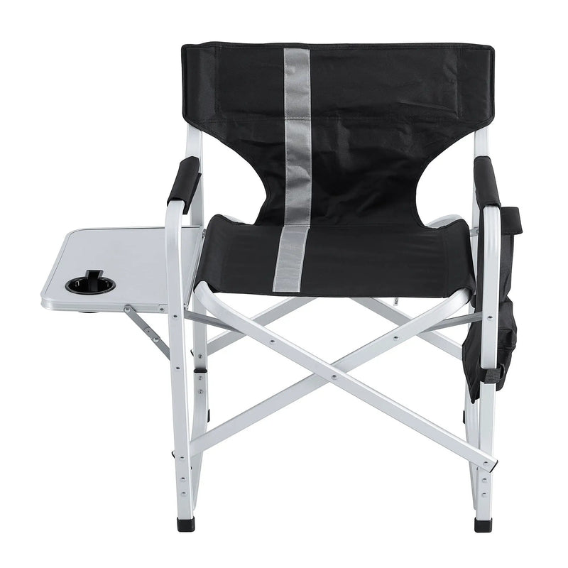 Padded Folding Outdoor Chair With Side Table And Storage Pockets, Lightweight Oversized Directors Chair For Indoor, Outdoor Camping, Picnics And Fishing by HouseOfZazla