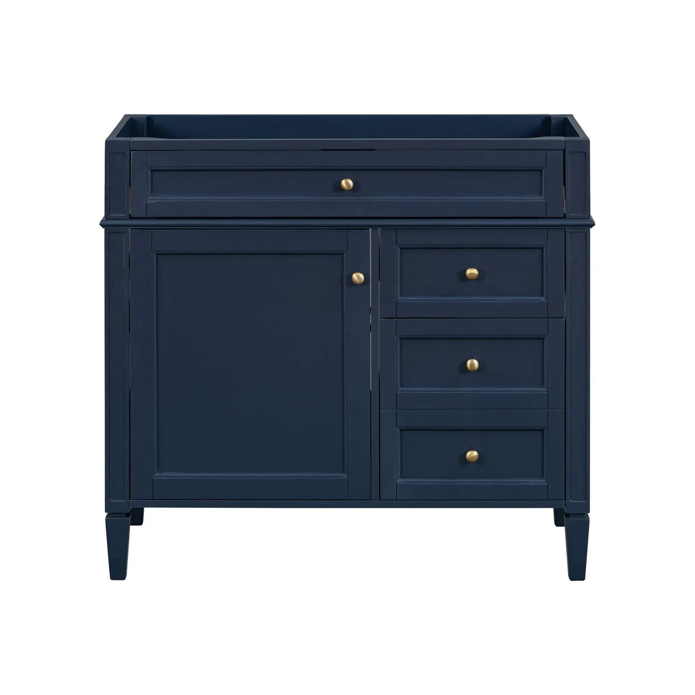 Bathroom Vanity With 2 Drawers And Tip-Out Drawer, Storage Cabinet by Unique Piece Furniture