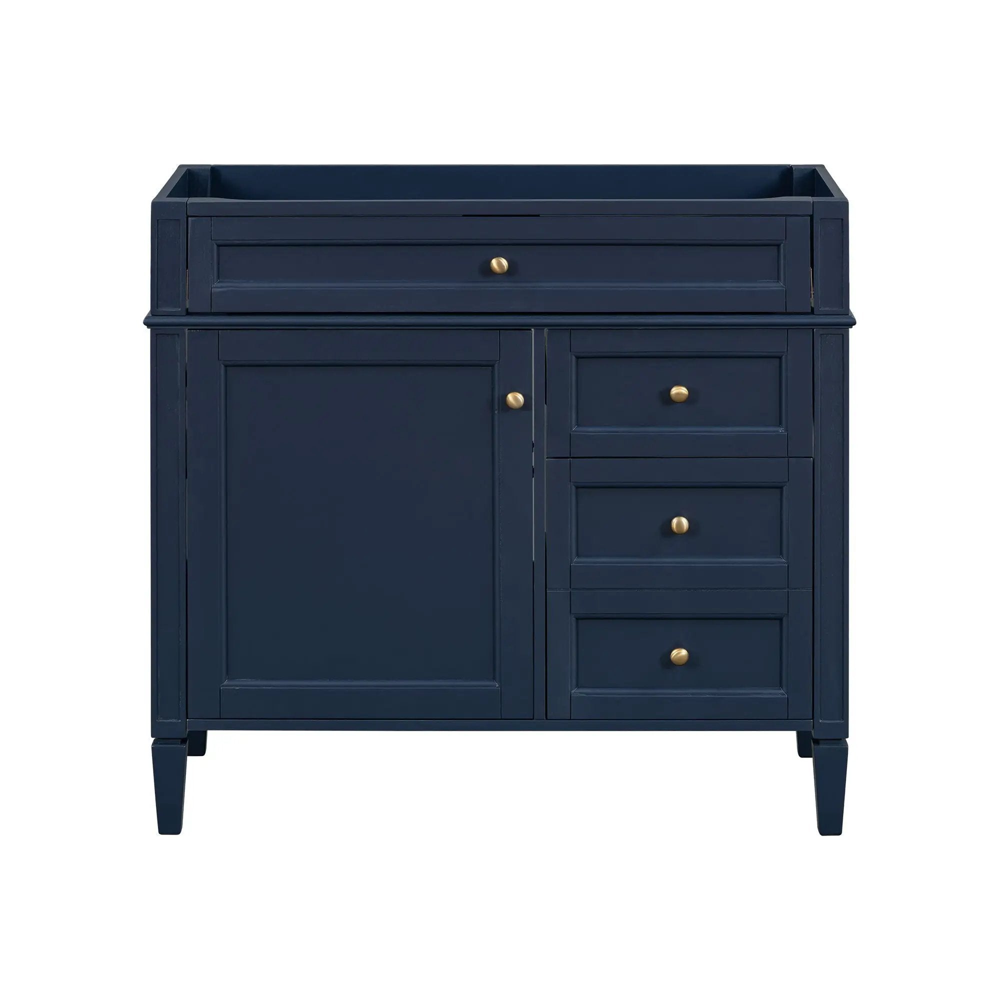 Bathroom Vanity With 2 Drawers And Tip-Out Drawer, Storage Cabinet by Unique Piece Furniture