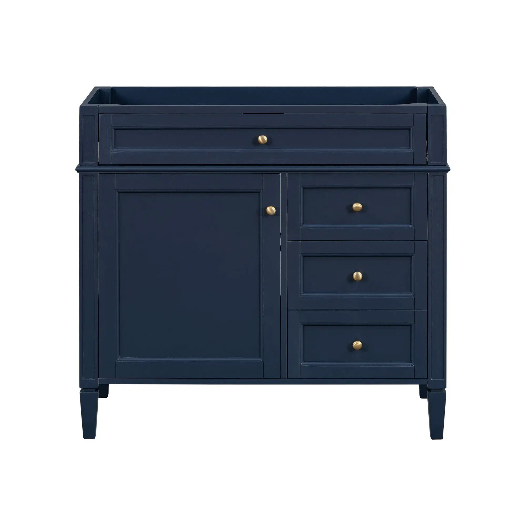 Bathroom Vanity With 2 Drawers And Tip-Out Drawer, Storage Cabinet by HouseOfZazla