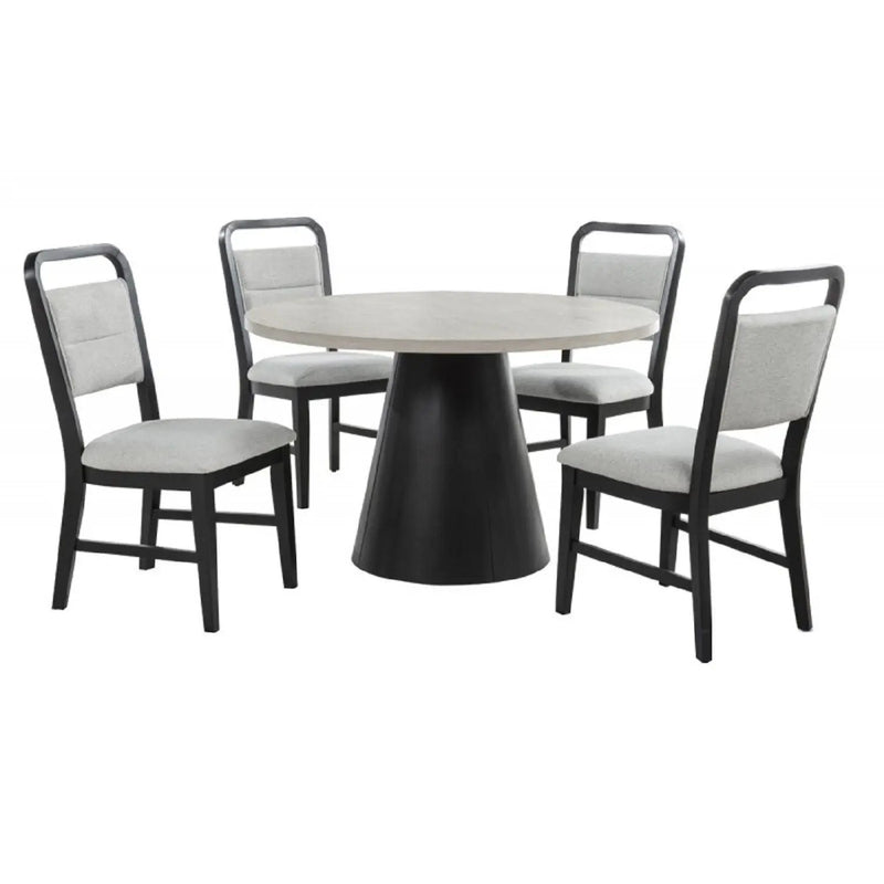 Dining Kitchen Side Chair With Curved Back Design (Set of 2) - Black / Gray by HouseOfZazla