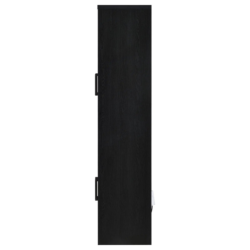 Riva 4-door Tall Accent Display Cabinet LED Lighting Black by Unique Piece Furniture
