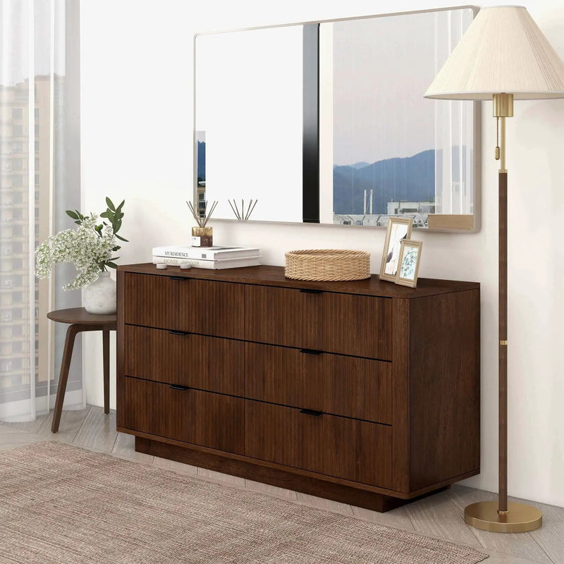 Lola - Dresser With 6 Drawers - Dark Brown by HouseOfZazla