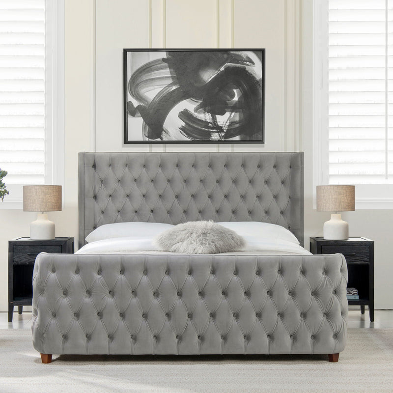 Brooklyn - Tufted Panel Bed Headboard And Footboard Set by HouseOfZazla