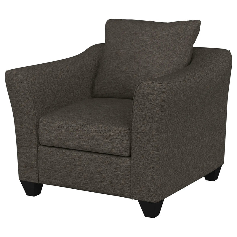 Salizar Upholstered Flared Arm Accent Chair Charcoal Grey by Unique Piece Furniture