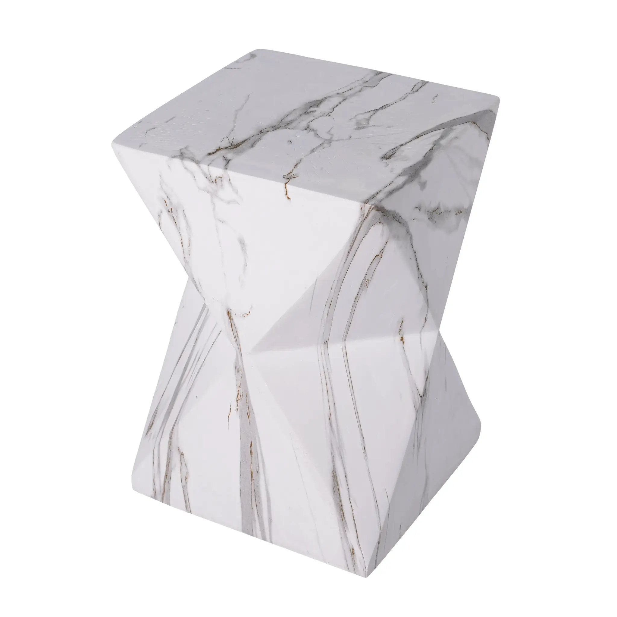 Modern Geometric MGO Side Table - Hourglass Accent Table by HouseOfZazla