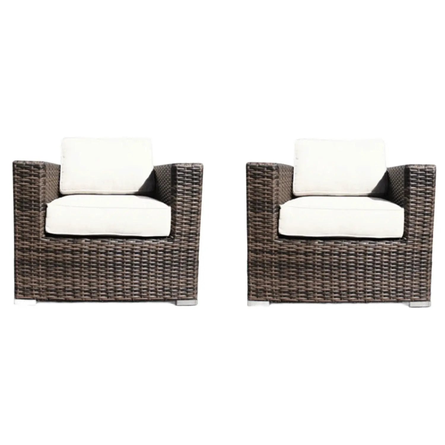 Outdoor Chairs Set With Cushions - Brown Mix by HouseOfZazla