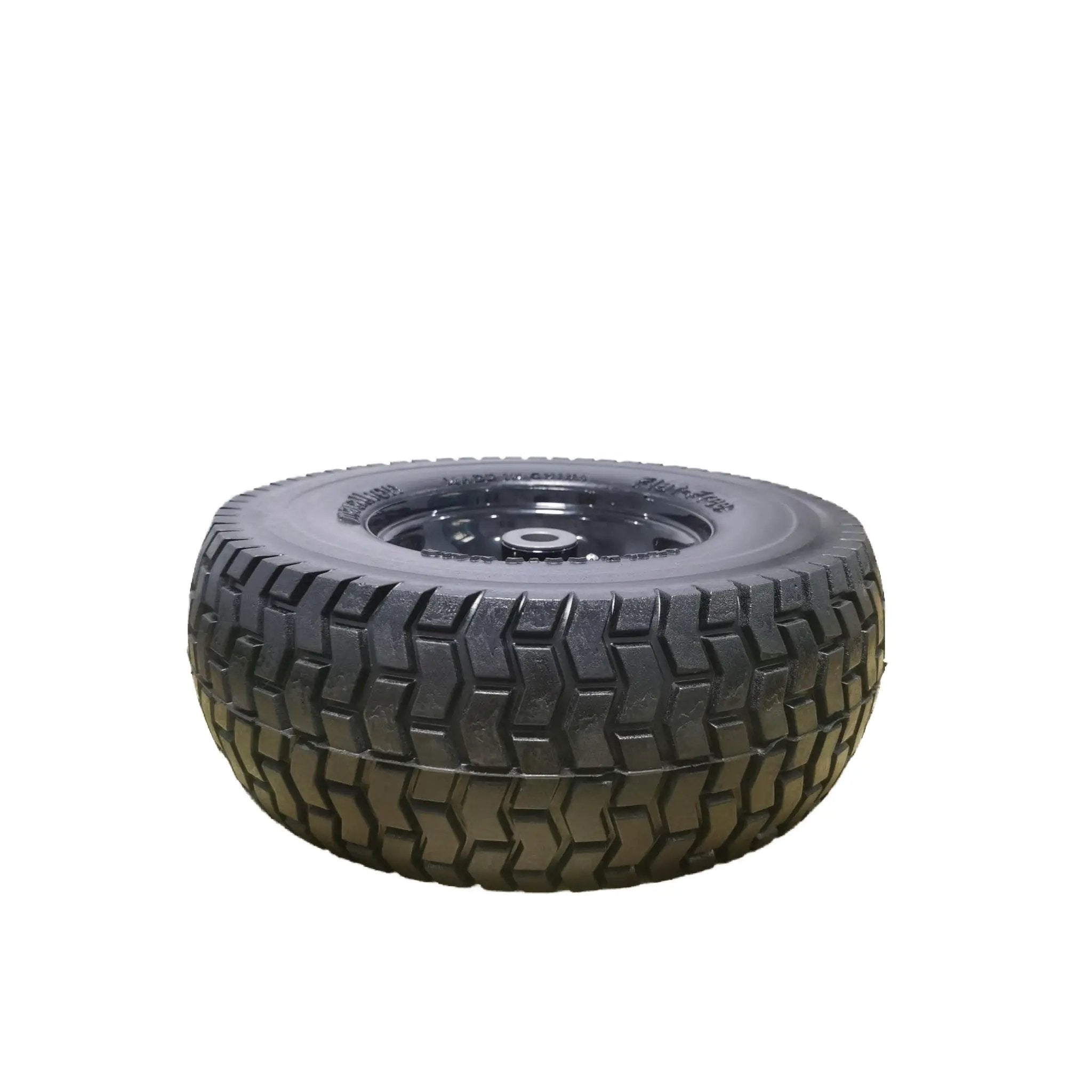 Flat Free Tire And Wheel Assemblies For Riding Lawn Mowers With 3" Hub - Black by HouseOfZazla